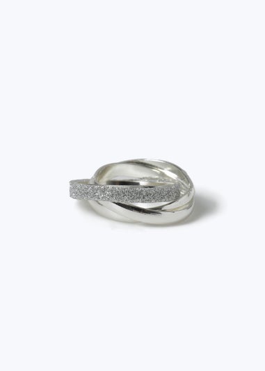 Muse 3 Pack Silver Glitter Rings
