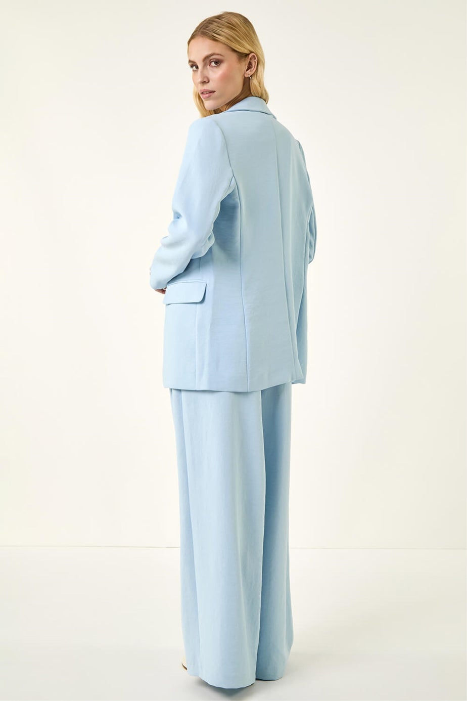 Roman Light Blue Lightweight Relaxed Blazer