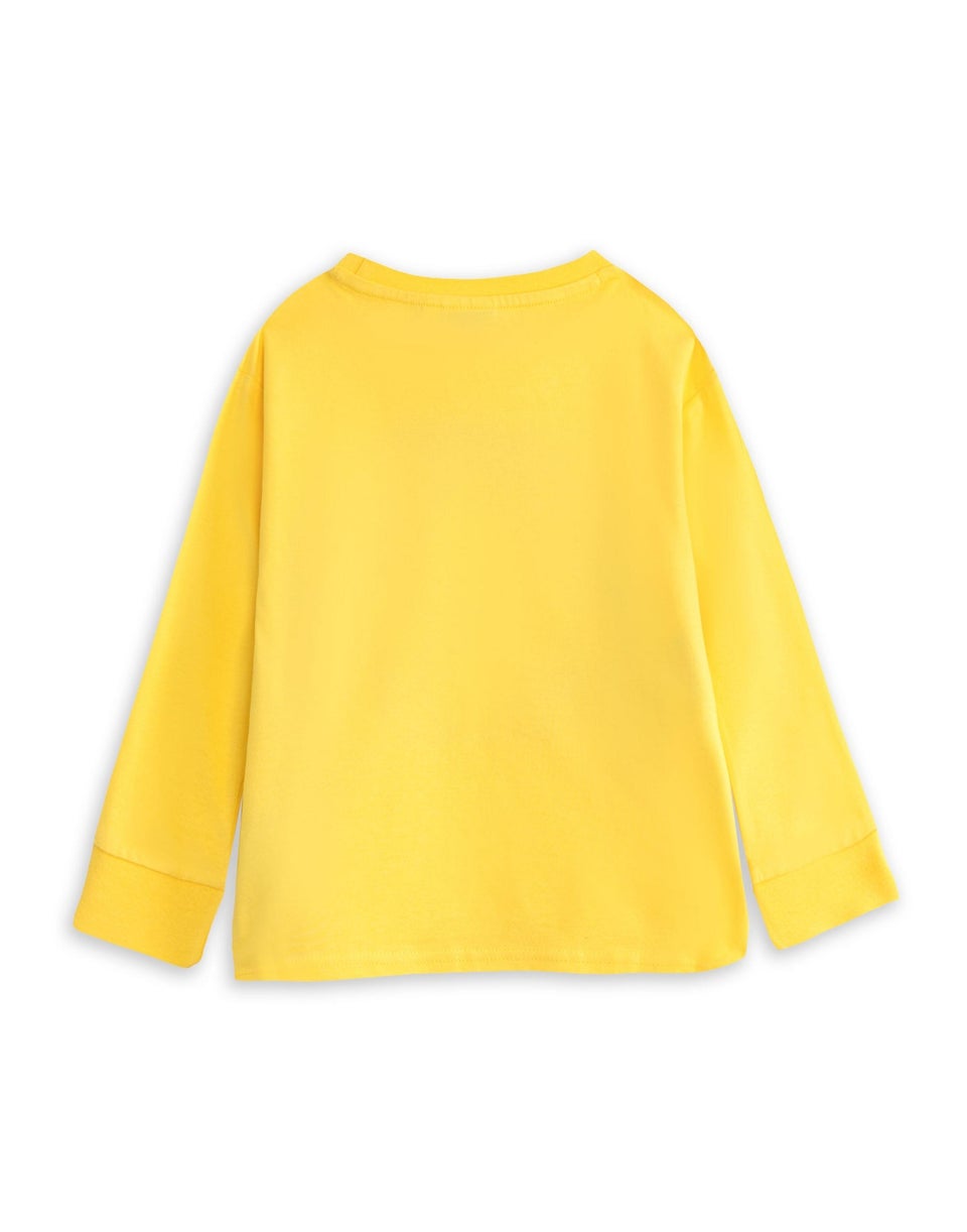 Vanilla Underground Mr. Men & Little Miss Girls Yellow Sunshine Long Pyjama Set (2-8 Years)