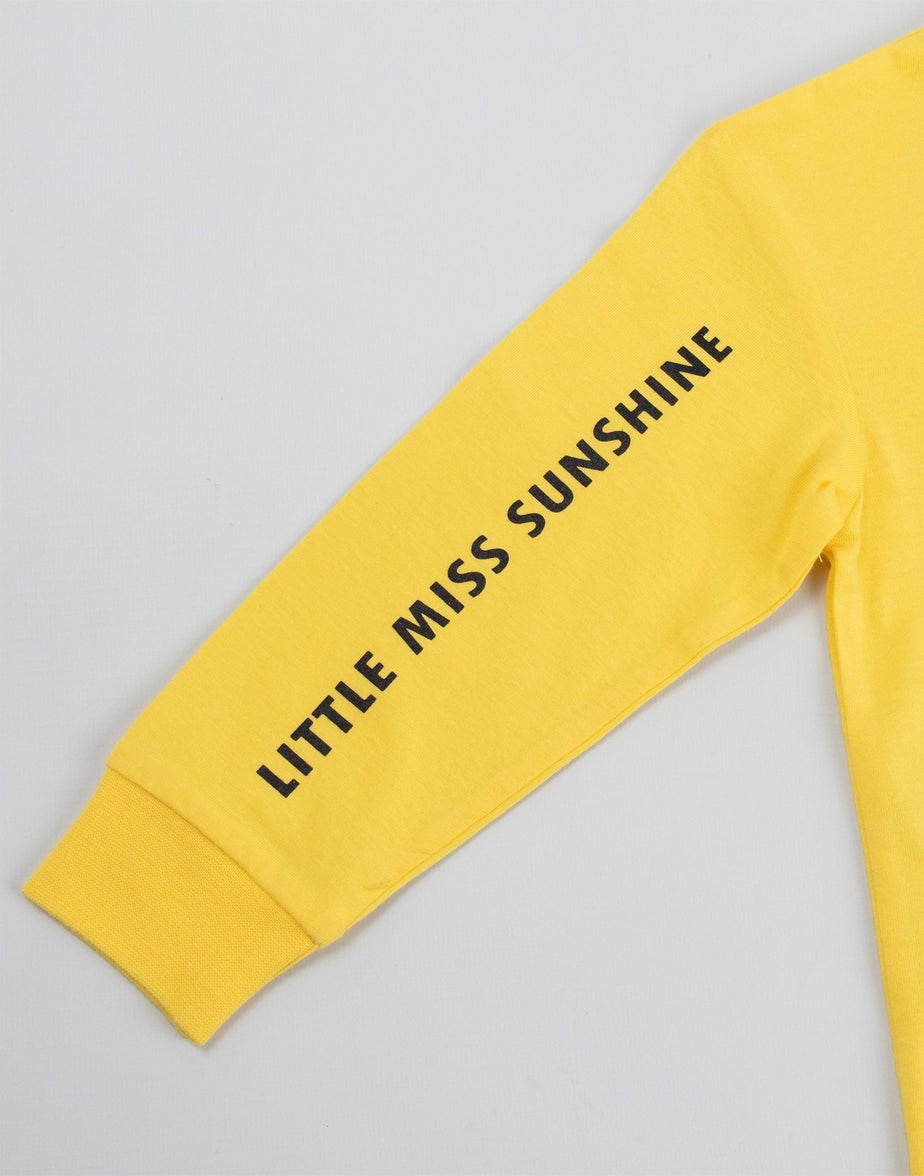 Vanilla Underground Mr. Men & Little Miss Girls Yellow Sunshine Long Pyjama Set (2-8 Years)