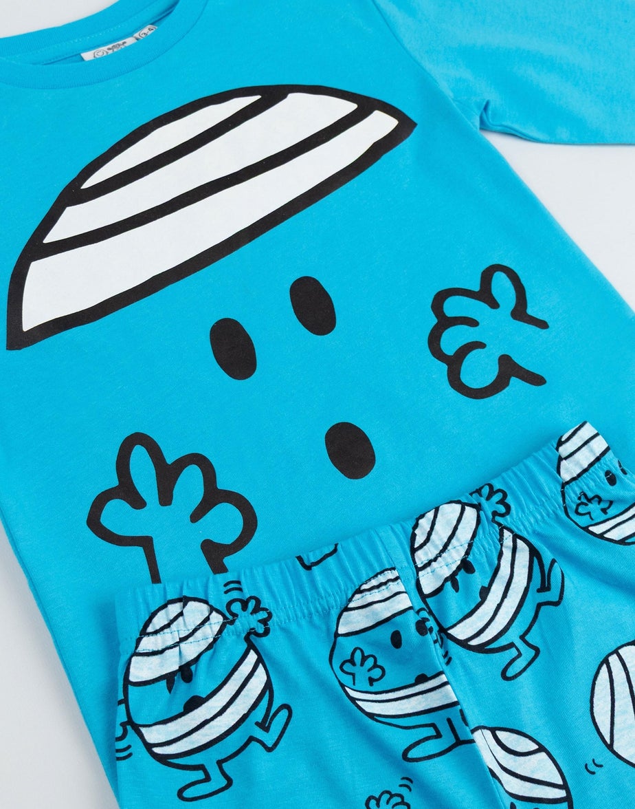 Vanilla Undergroud Mr. Men & Little Miss Boys Blue Mr Bump Long Pyjama Set (2-8 Years)