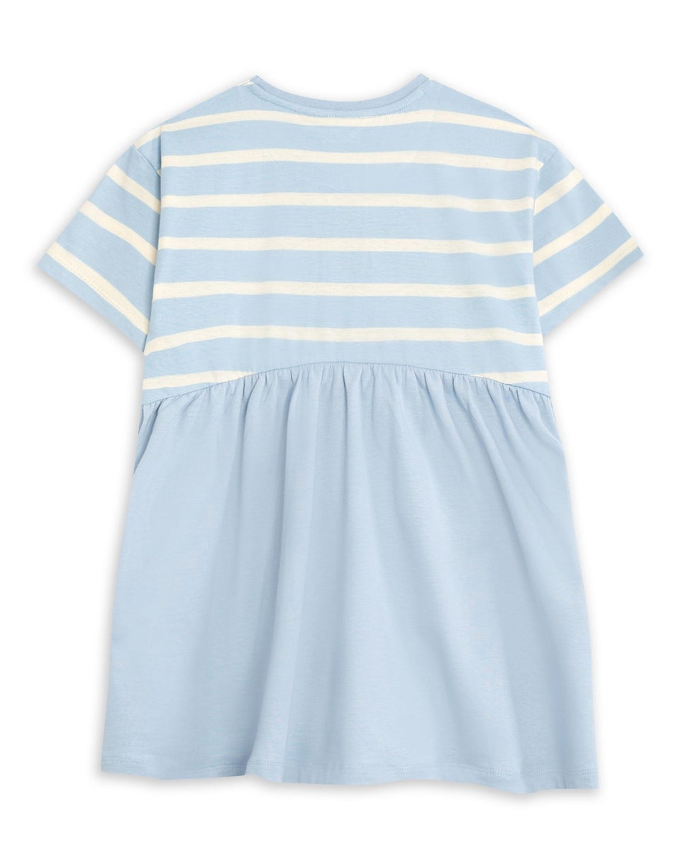 Vanilla Underground Peter Rabbit Girls Blue Stripey Dress (12 mnths - 5 years)