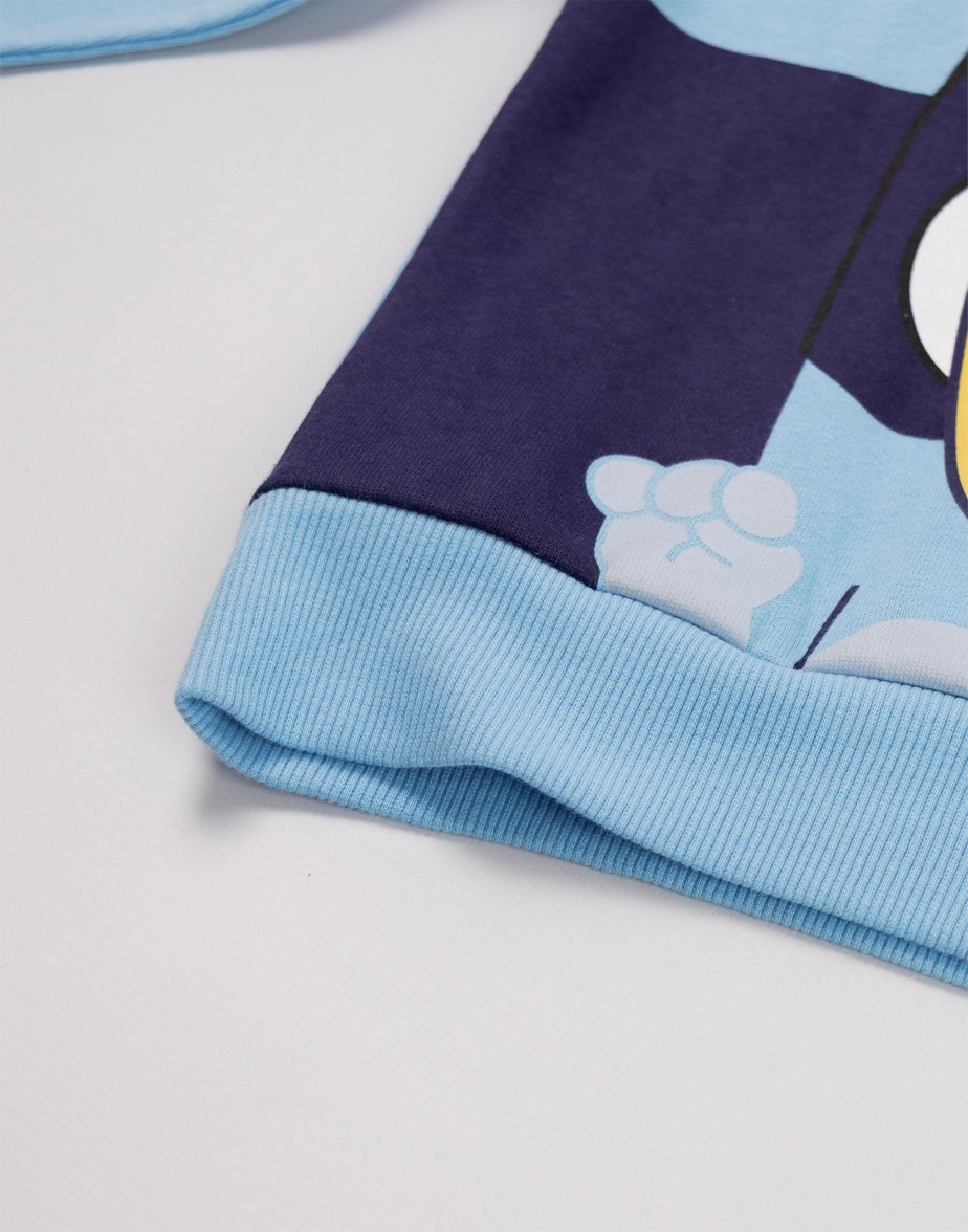 Vanilla Underground Bluey Unisex Kids Blue Hoodie (18 mnths - 7 years)