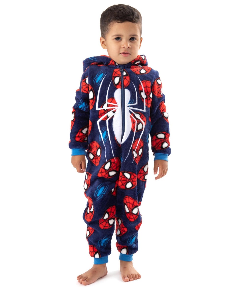 Vanilla Underground Marvel Boys Blue Spider-Man Onesie (2 - 10 Years)