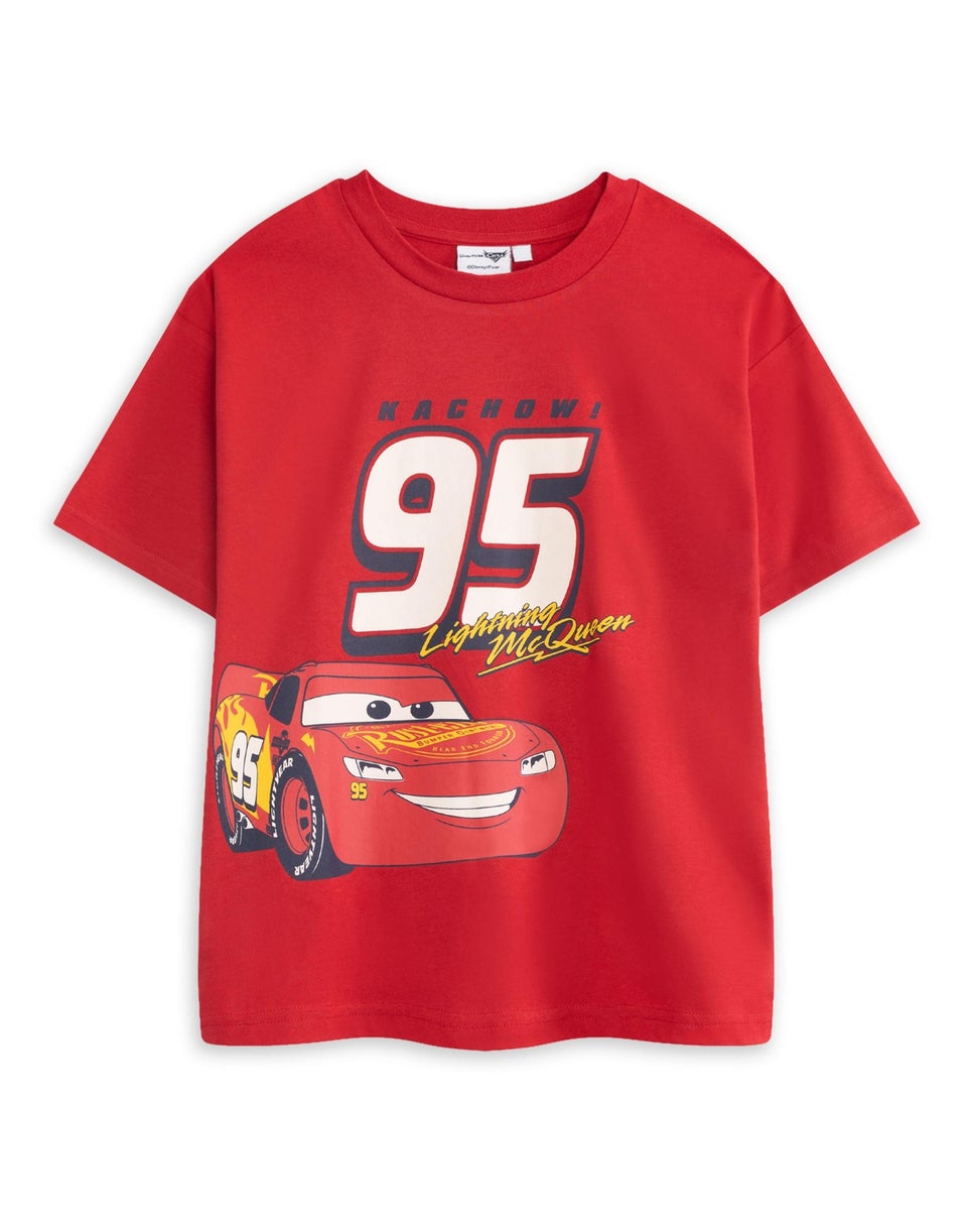 Vanilla Underground Disney Cars Boys Multicoloured Lightning Mcqueen T-Shirts (5-14 Years) - 2 pack