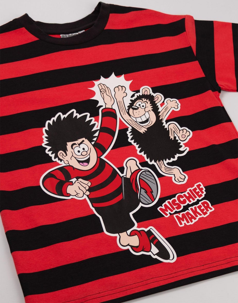 Vanilla Underground Beano Boys Red Dennis The Menace T-Shirt (5-12 Years)