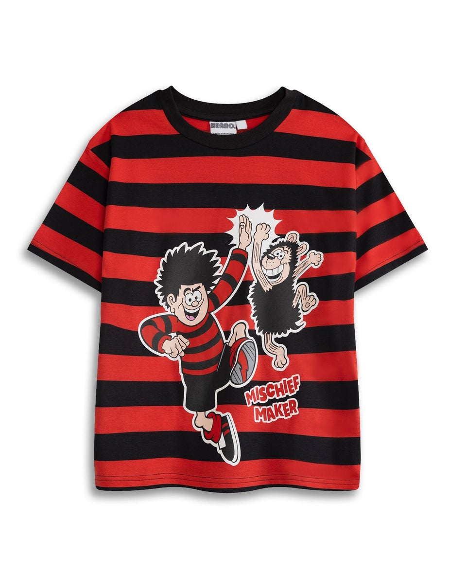 Vanilla Underground Beano Boys Red Dennis The Menace T-Shirt (5-12 Years)