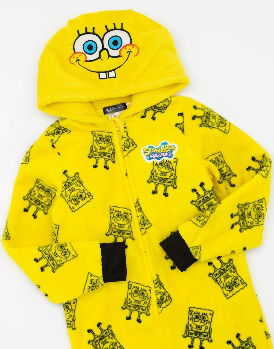 Vanilla Underground SpongeBob SquarePants Unisex Kids Yellow Novelty Onesie (3-14 Years)