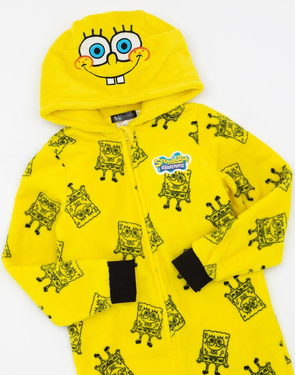 Vanilla Underground SpongeBob SquarePants Unisex Kids Yellow Novelty Onesie (3-14 Years)