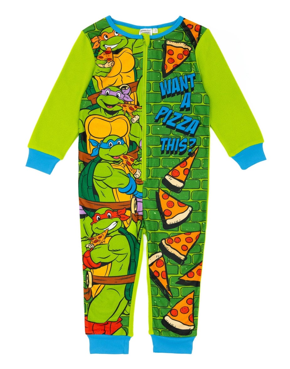 Vanilla Underground Teenage Mutant Ninja Turtles Unisex Kids Green Onesie (3-10 Years)