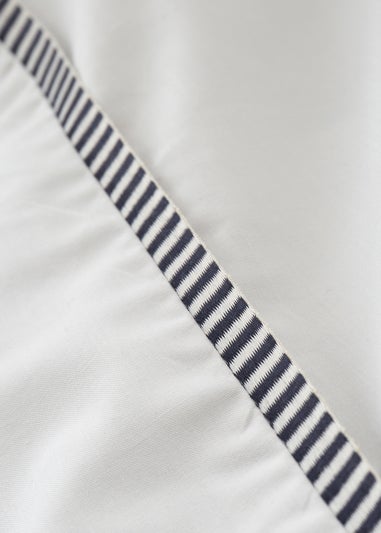 Bianca Fine Linens Contrast Trim 200 Thread Count Cotton Duvet Cover Set Black