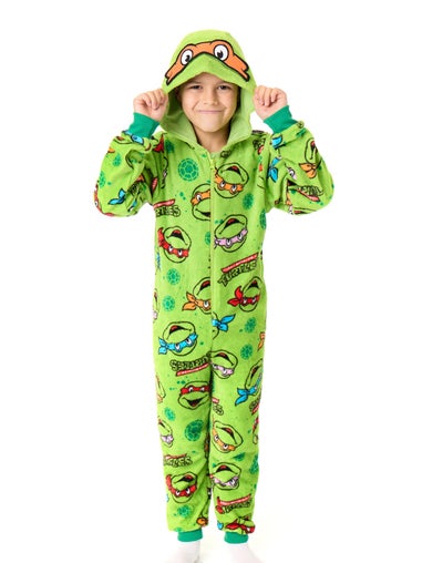 Vanilla Underground Teenage Mutant Ninja Turtles Boys Green Masks Onesie (3-12 Years)