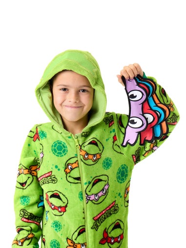 Vanilla Underground Teenage Mutant Ninja Turtles Boys Green Masks Onesie (3-12 Years)