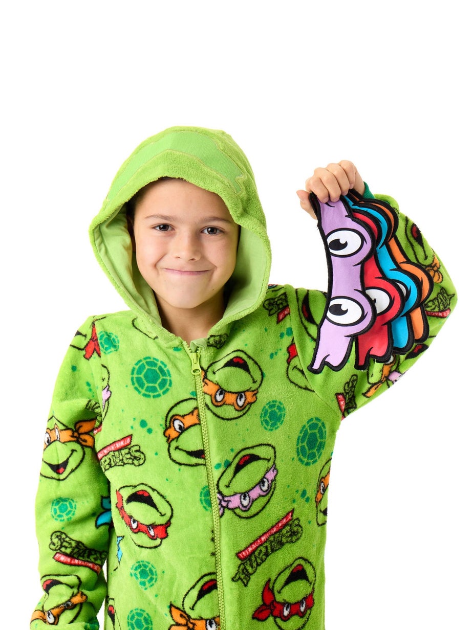 Vanilla Underground Teenage Mutant Ninja Turtles Boys Green Masks Onesie (3-12 Years)