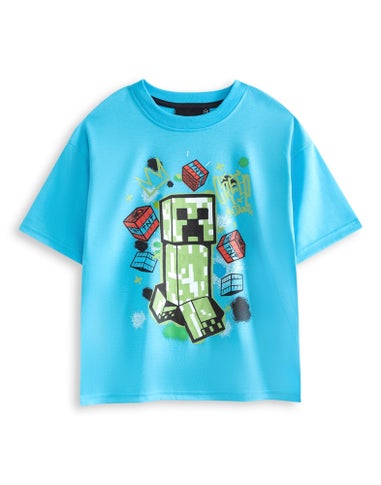 Vanilla Underground Minecraft Boys Multicoloured Creeper Short Pyjama Set (5-14 Years) - 2 Pack