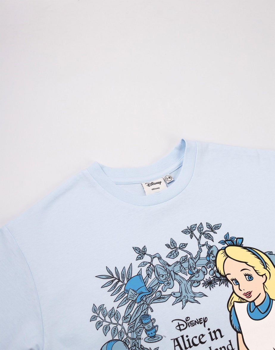 Vanilla Underground Disney Girls Blue Alice In Wonderland T-Shirt (2-10 Years)