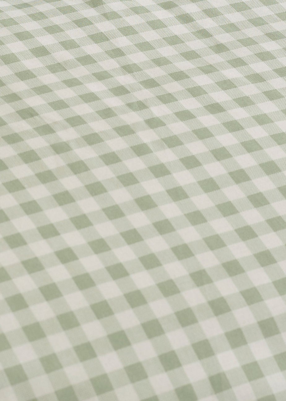 Catherine Lansfield Bamford Gingham Check Fitted Sheet Green