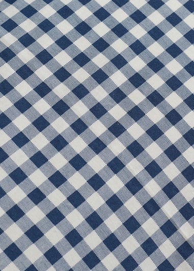 Catherine Lansfield Bamford Gingham Check Fitted Sheet Navy Blue
