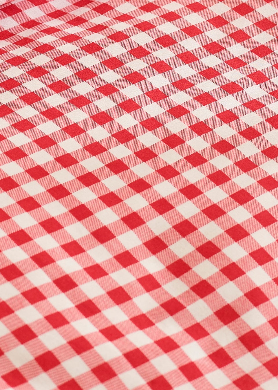 Catherine Lansfield Bamford Gingham Check Fitted Sheet Red