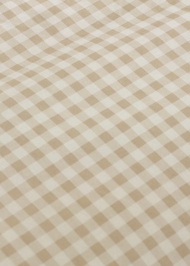 Catherine Lansfield Bamford Gingham Check Fitted Sheet Natural