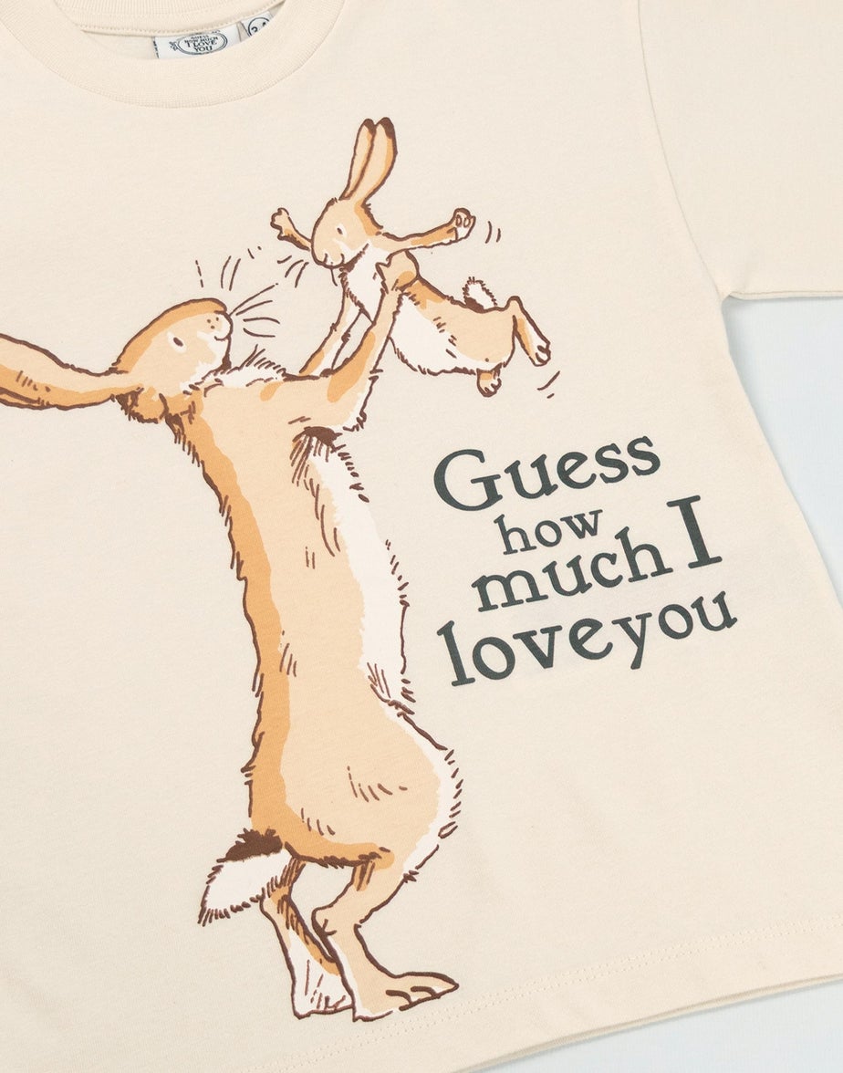 Vanilla Underground Guess How Much I Love You Unisex Kids Off-White T-Shirt (12 mnths - 5 years)