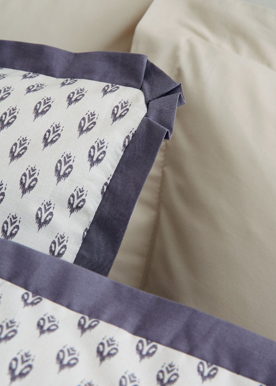 Bianca Fine Linens Amelie 200 Thread Count Cotton Reversible Duvet Cover Set Blue