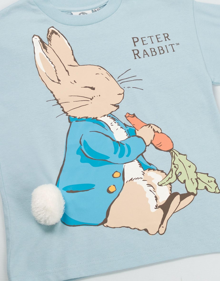 Vanilla Underground Peter Rabbit Unisex Kids Blue T-Shirt (12 mnths - 5 years)