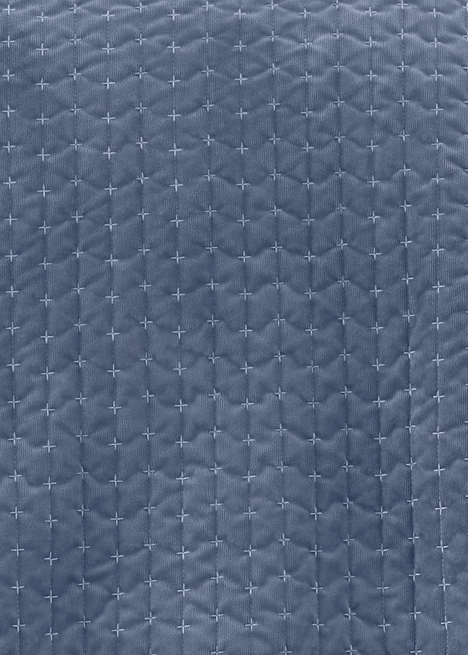 Bianca Fine Linens Attica Velvet Embroidered 240x260cm Bedspread Blue