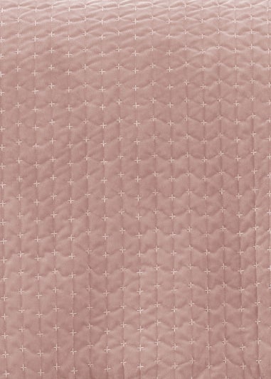 Bianca Fine Linens Attica Velvet Embroidered 240x260cm Bedspread Pink