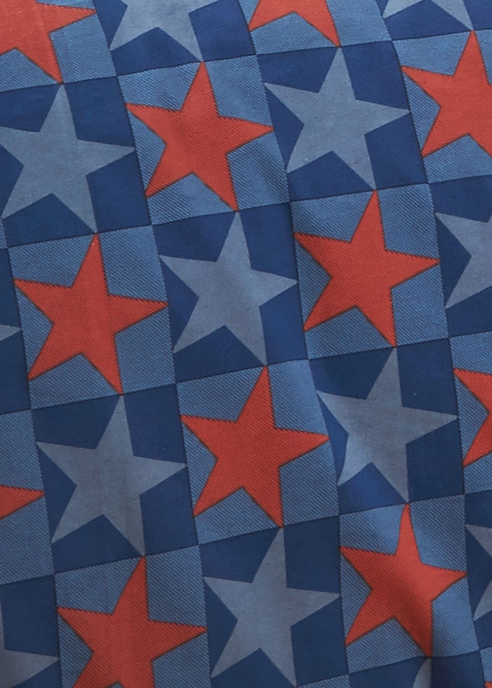 Catherine Lansfield Stars And Check Fitted Sheet Blue