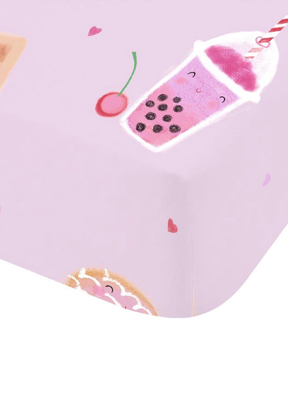 Catherine Lansfield Sweet Treats Fitted Sheet Pink