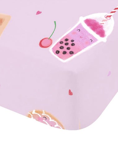 Catherine Lansfield Sweet Treats Fitted Sheet Pink