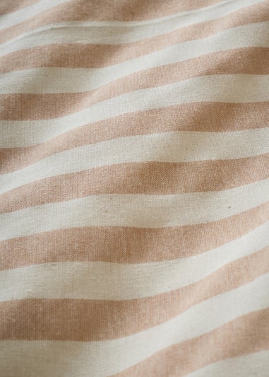 Pineapple Elephant Cotton Rich Woven Stripe Duvet Cover Set Clay