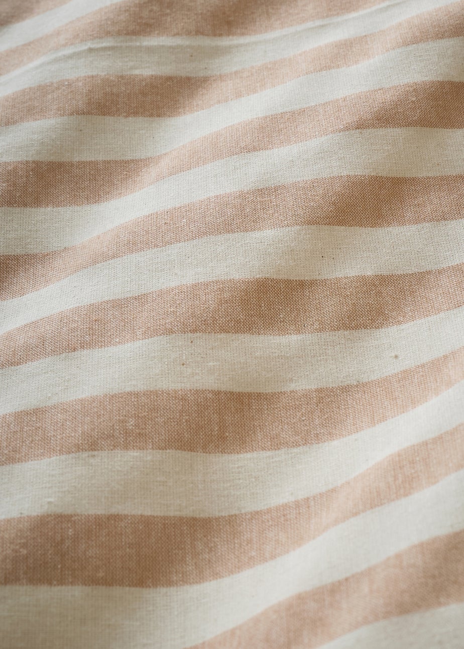 Pineapple Elephant Cotton Rich Woven Stripe Duvet Cover Set Clay