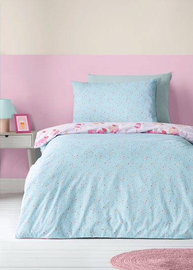 Catherine Lansfield Sweet Treats Reversible Duvet Cover Set Pink