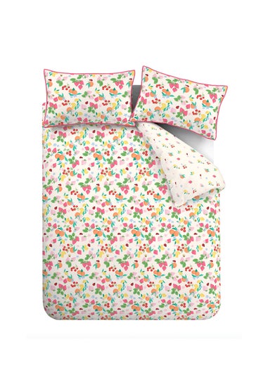 Catherine Lansfield Fruity Friends Reversible Duvet Cover Set Bright