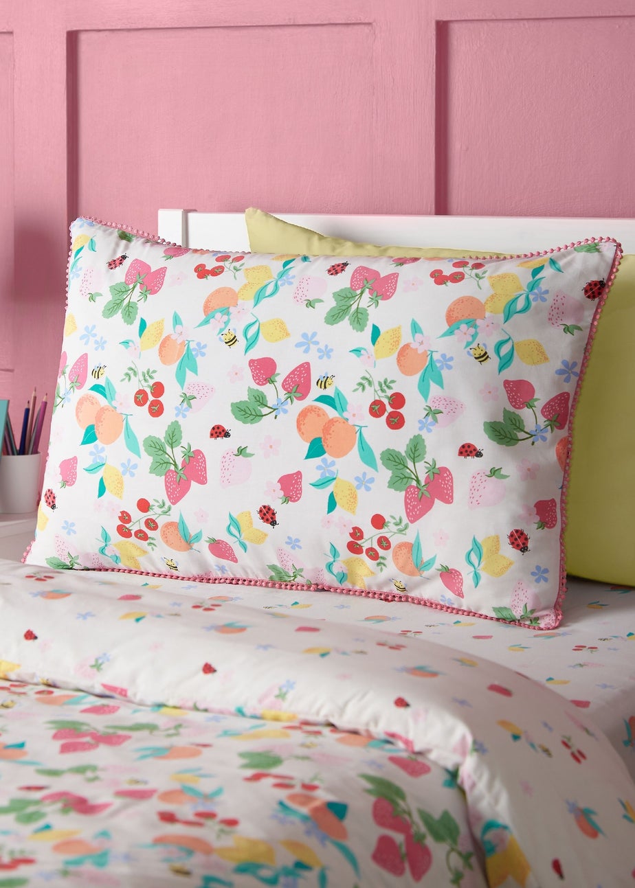Catherine Lansfield Fruity Friends Reversible Duvet Cover Set Bright