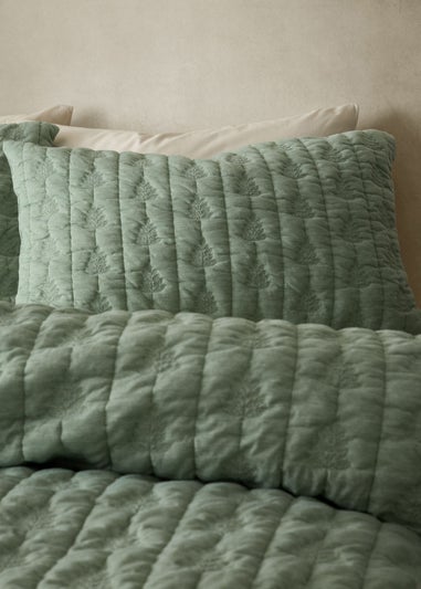 Pineapple Elephant Tamba Leaf Pinsonic Duvet Cover Set Green