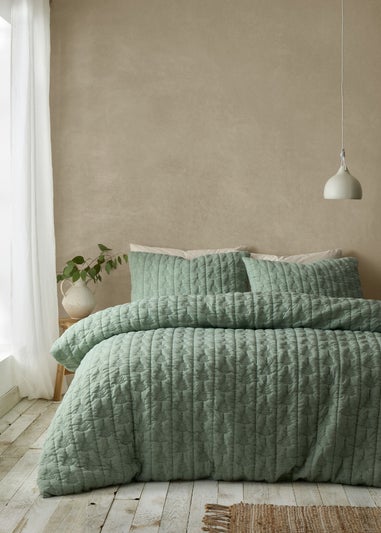 Pineapple Elephant Tamba Leaf Pinsonic Duvet Cover Set Green