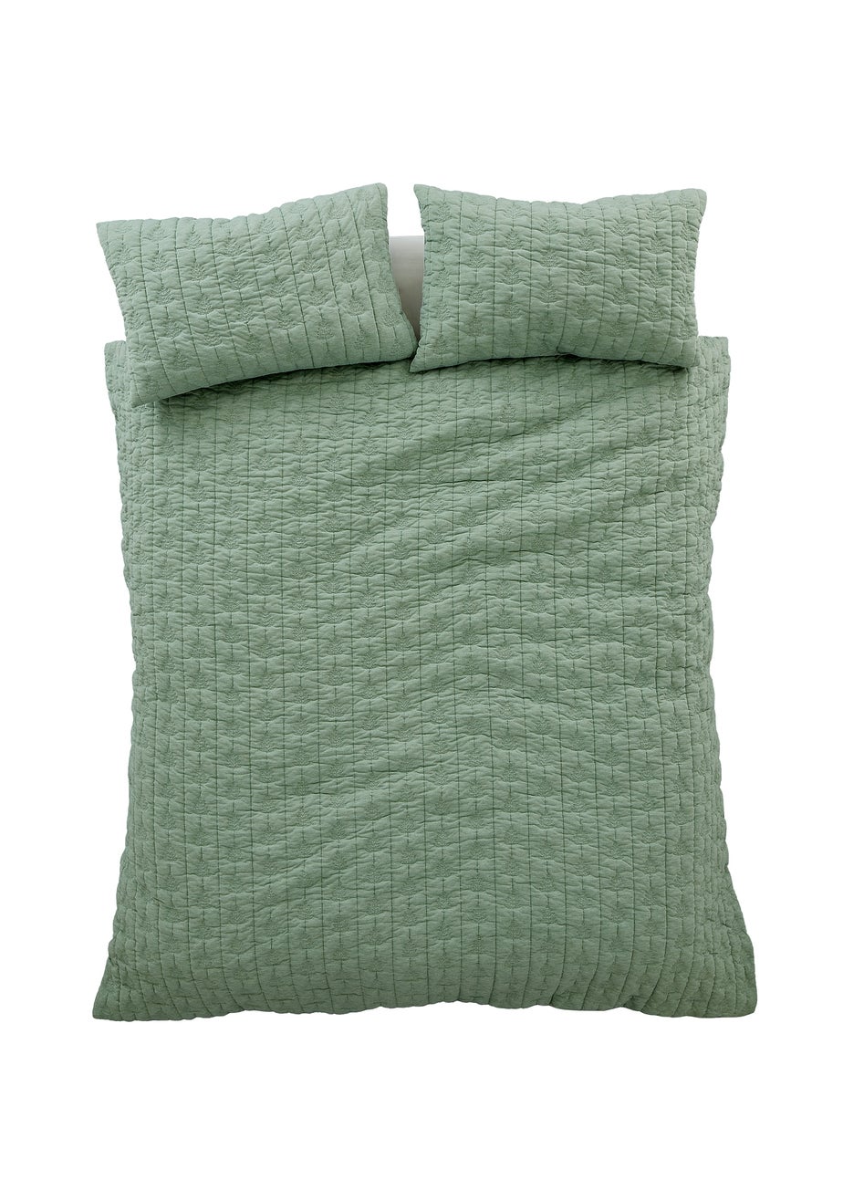Pineapple Elephant Tamba Leaf Pinsonic Duvet Cover Set Green