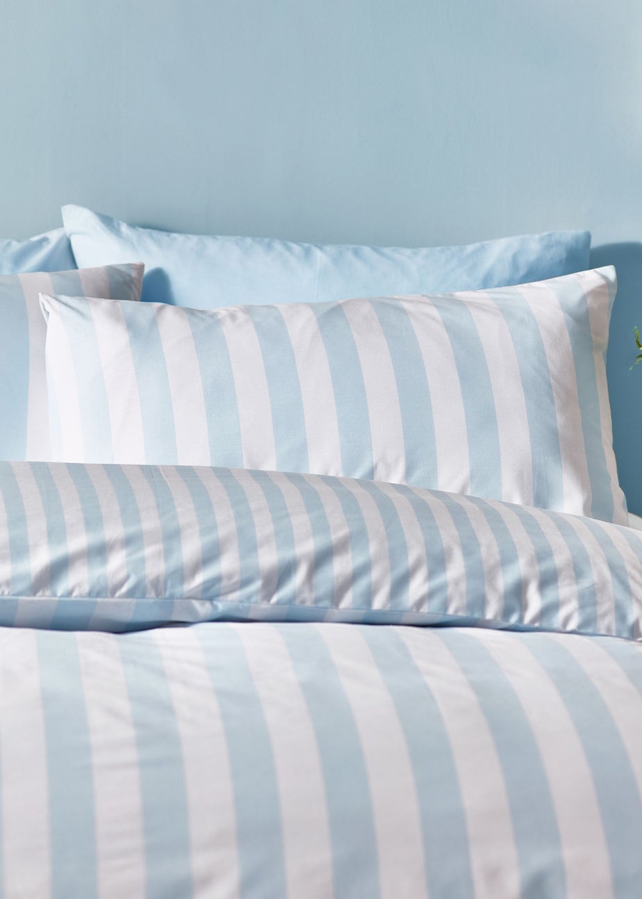 Sassy B Stripe Tease Reversible Duvet Cover Set Blue