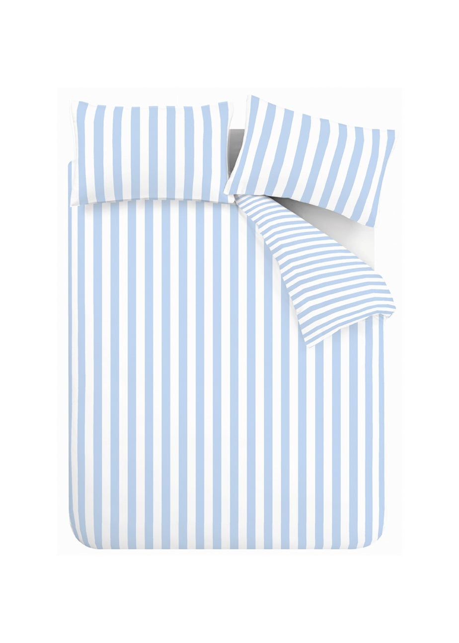 Sassy B Stripe Tease Reversible Duvet Cover Set Blue