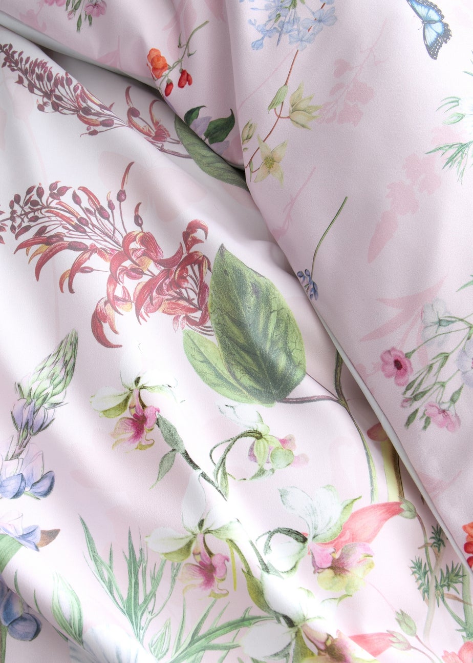 RHS x Catherine Lansfield Enchanted Butterfly Garden So Soft Duvet Cover Set Pink