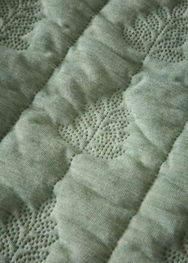 Pineapple Elephant Tamba Leaf Pinsonic Quilted Oxford Pillowcase Pair Green