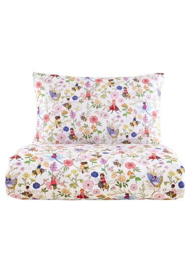 Belle & Boo Garden Friends Reversible Cotton Duvet Cover Set White