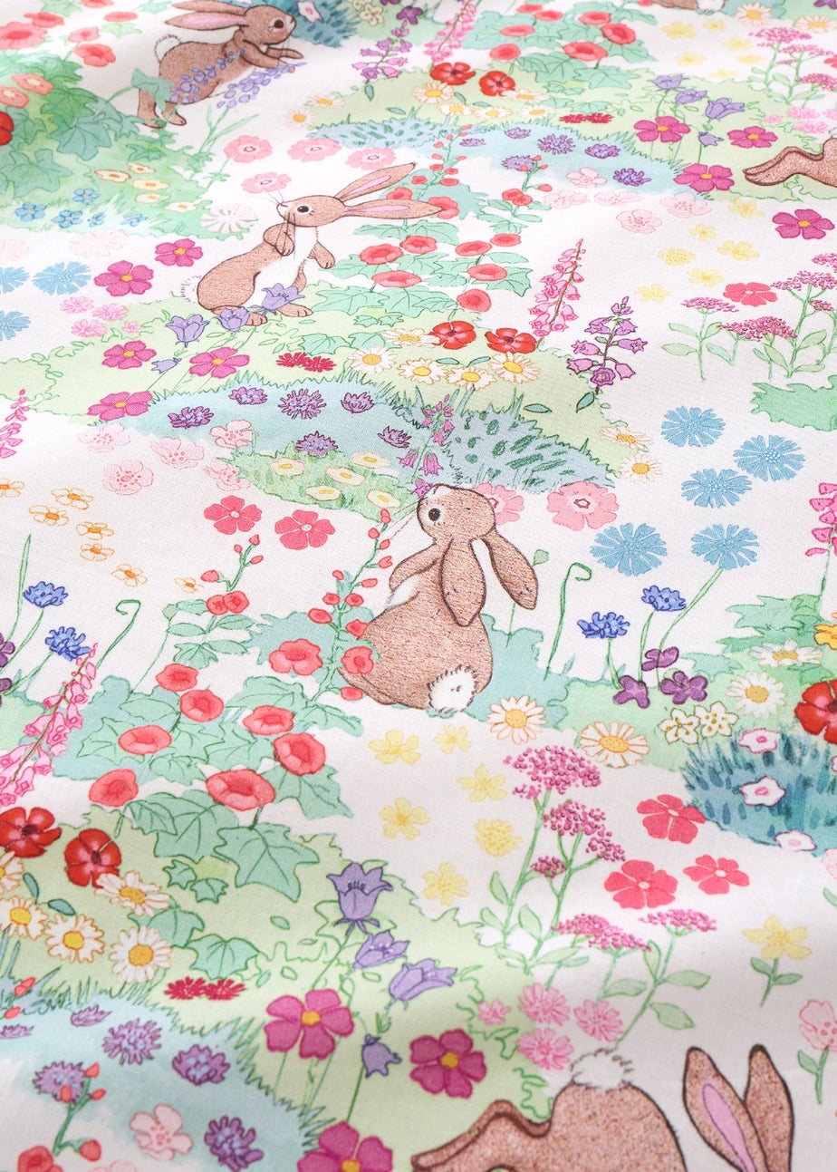 Belle & Boo Meadow Bunnies Reversible Cotton Duvet Cover Set Blue