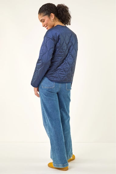 Roman Navy Two Tone Crew Neck Jacket