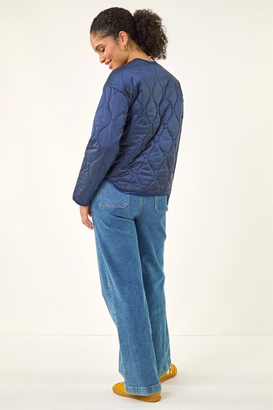 Roman Navy Two Tone Crew Neck Jacket