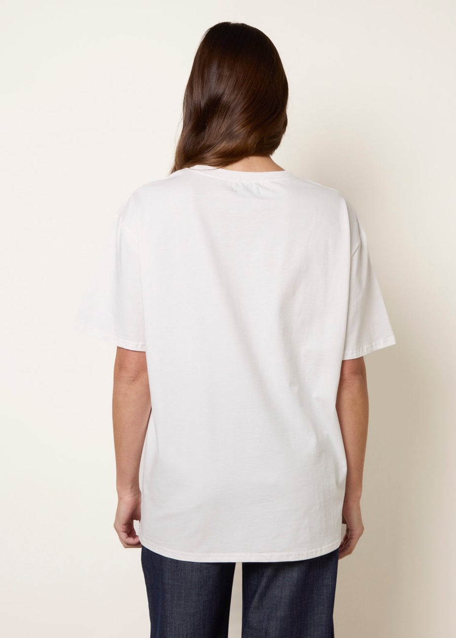 Blue Vanilla Ivory Graphic Print Crew-Neck T-shirt