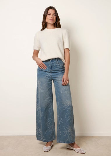 Blue Vanilla Blue Floral Print Jeans